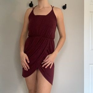 Maroon mini-dress